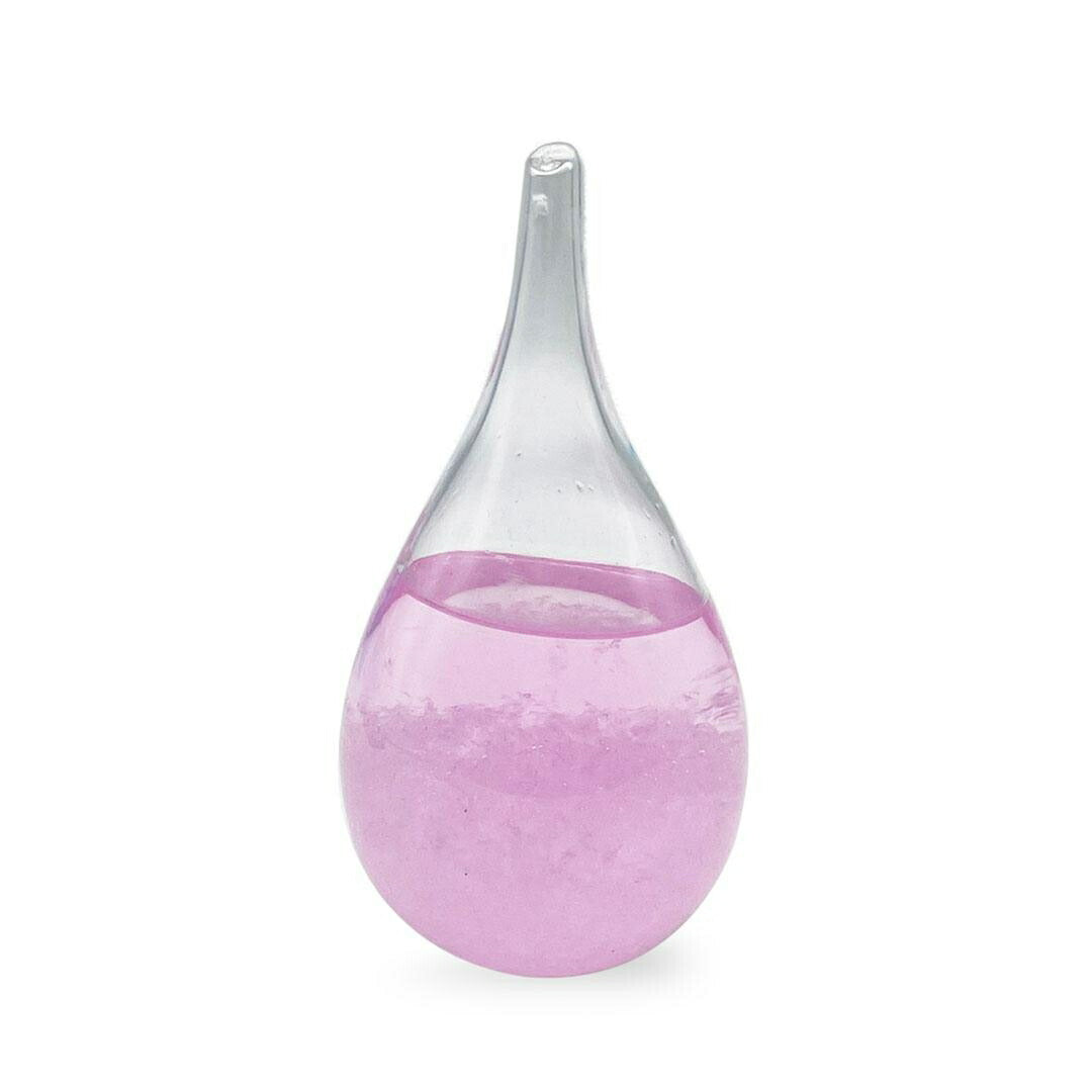 インテリア オブジェ | ストームグラス しずく型 天気予測 置物 - クリア/ピンク/ブルー/パープル