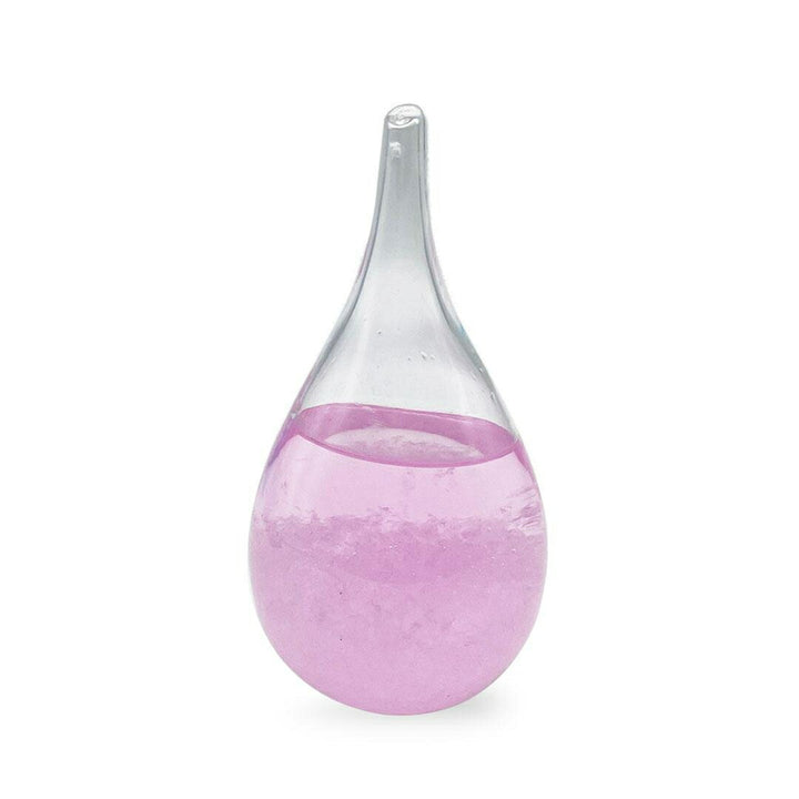 インテリア オブジェ | ストームグラス しずく型 天気予測 置物 - クリア/ピンク/ブルー/パープル