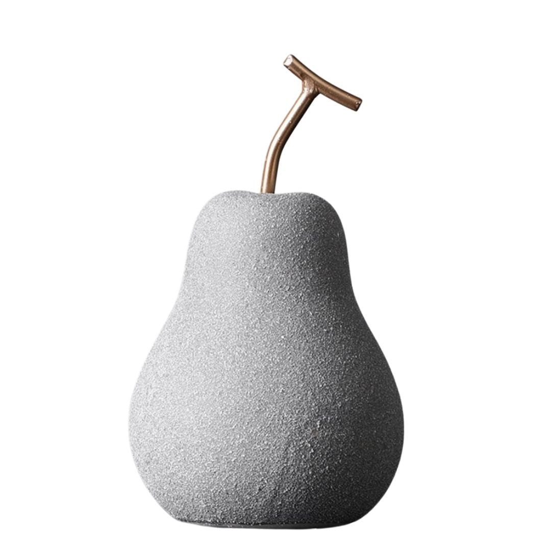 インテリア オブジェ | クラウドグレー アンティーク風 りんご・洋梨オブジェ