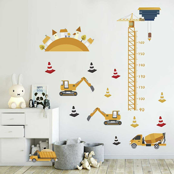 インテリアインテリア雑貨 その他 | 工事現場デザイン身長計ステッカー（90〜160cm）：子ども用成長記録・剥がせるタイプ