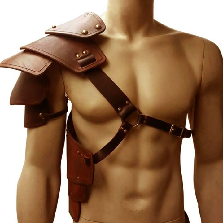 男性ファッション その他 | 中世騎士風肩鎧 コスプレ衣装 ブラウン