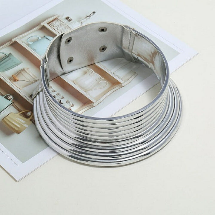 ネックレス | ロングネックチョーカー シルバー・ゴールド 民族風デザイン