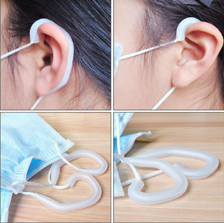 マスク | 耳ガード付きマスク用ゴムカバーセット（ホワイト/ブラック）