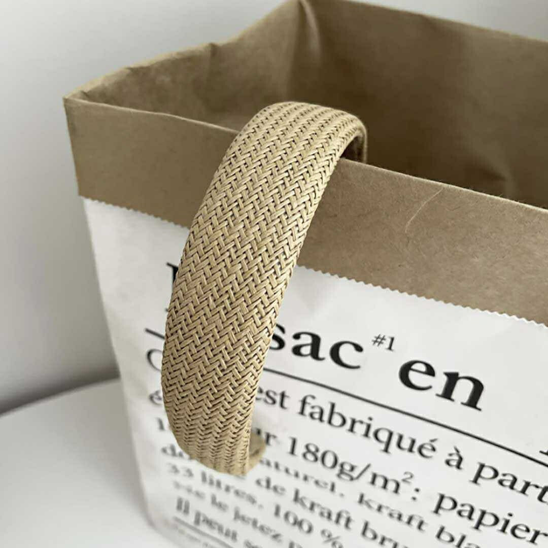 小物 その他 | ラフィアカチューシャ ホワイト/ブラウン 夏リゾート向け レディース