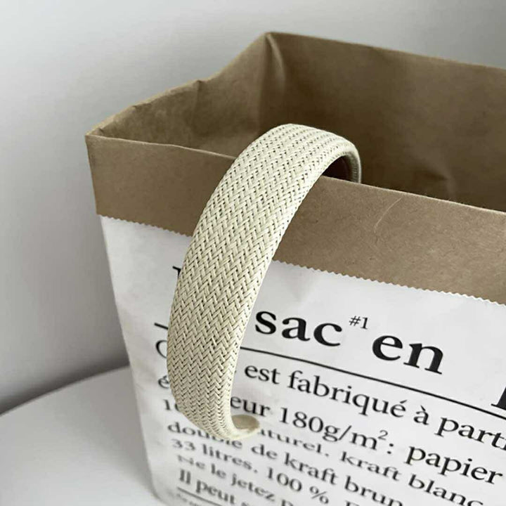 小物 その他 | ラフィアカチューシャ ホワイト/ブラウン 夏リゾート向け レディース