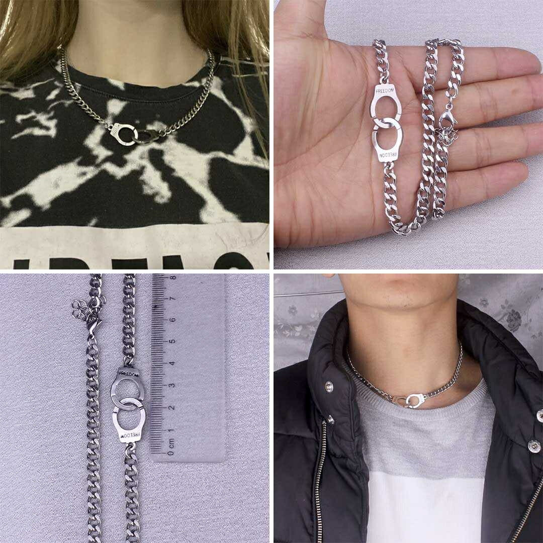 ネックレス | ユニセックス・ハンドカフス風ネックレス【ストリートファッション】