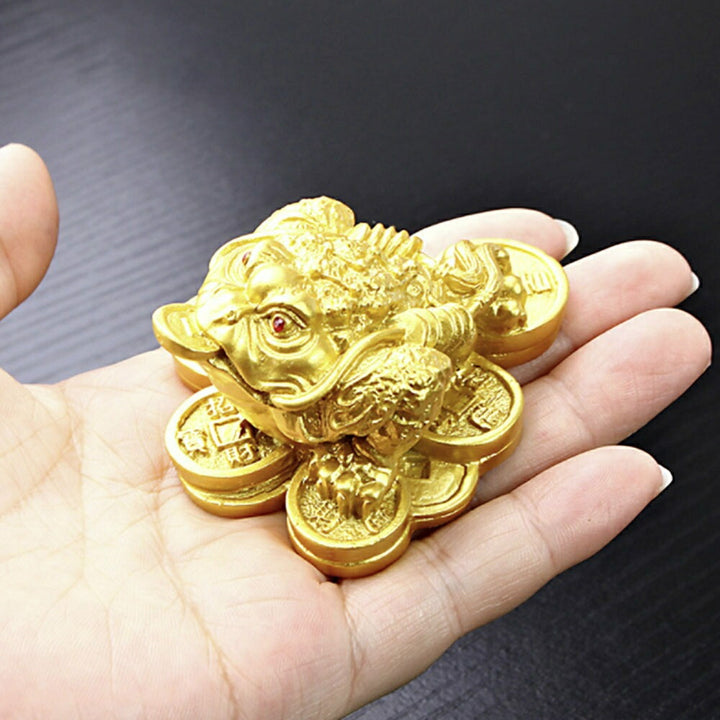 風水 インテリア | 風水ゴールド蛙の置物 - 開運・金運アップミニチュア