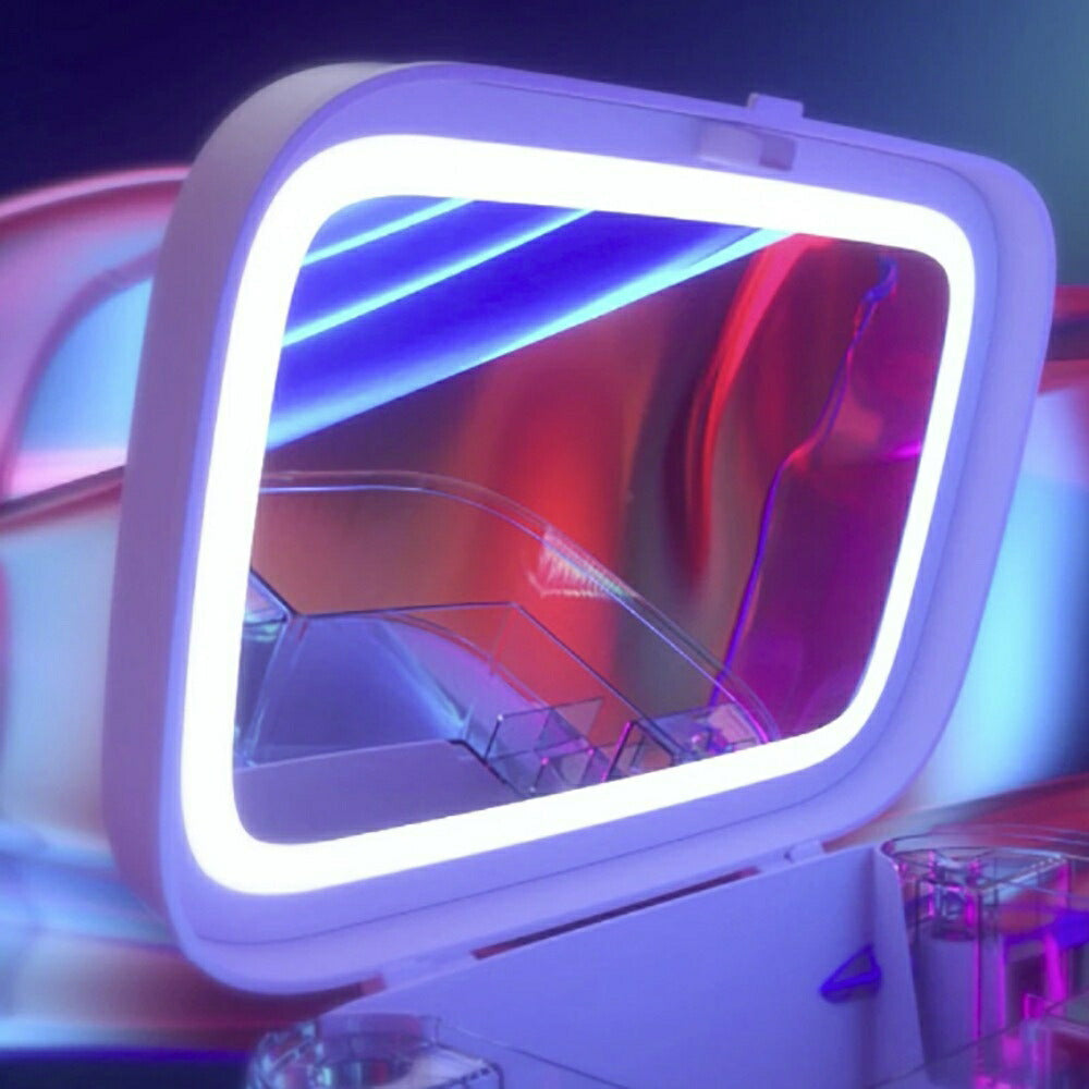 コスメティック | LEDミラー付き大容量メイクボックス