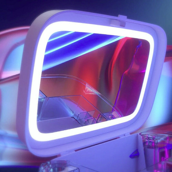 コスメティック | LEDミラー付き大容量メイクボックス
