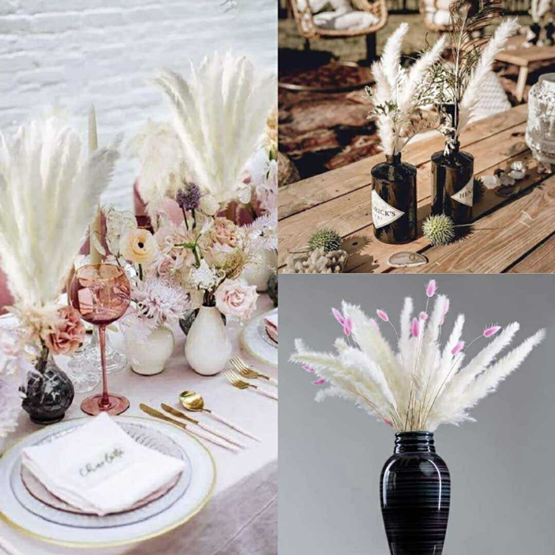 インテリア オブジェ | 北欧風ヴィンテージ パンパスグラス15本セット | インテリア用ドライフラワー