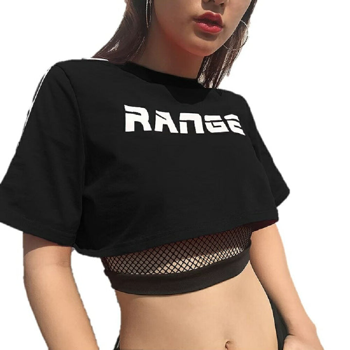 シャツ 女性 | 原宿系 ヒップホップ 半袖ショートトップス