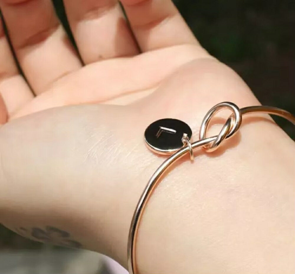 ブレスレット | シルバー イニシャルブレスレット フリーサイズ