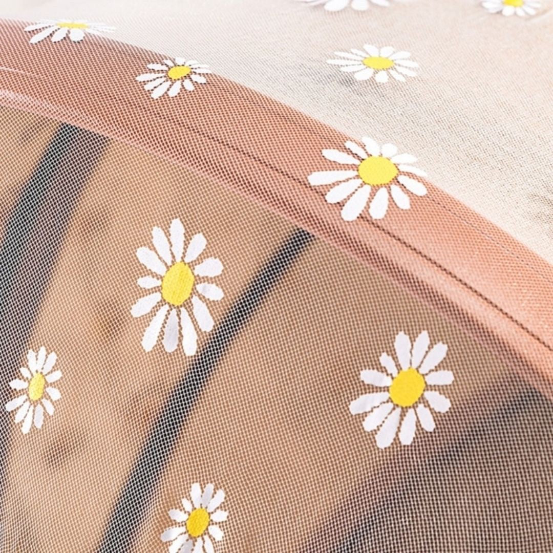 赤ちゃん用品 | ベビーカー用防虫メッシュカバー【星・花デザイン】