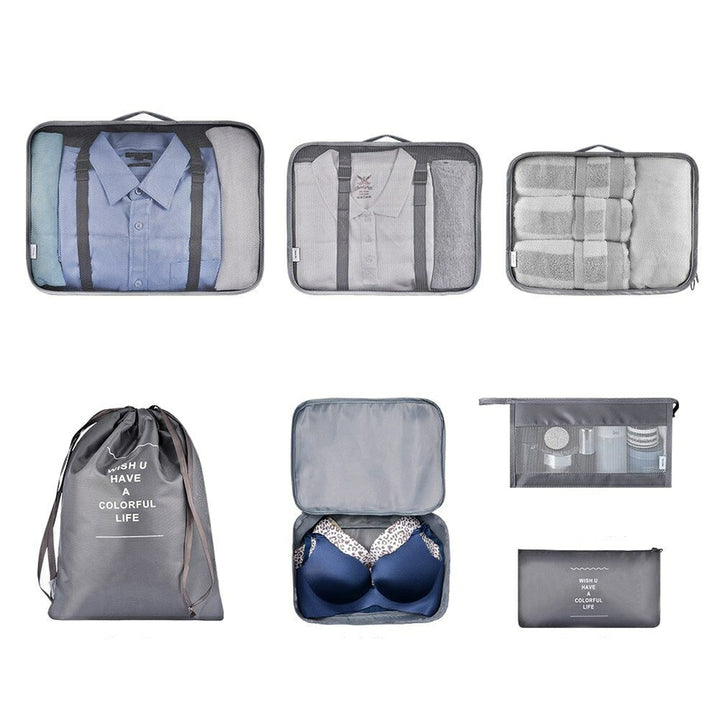 アウトドア用品 その他 | 旅行用収納ポーチ7点セット - 衣類整理メッシュ付き