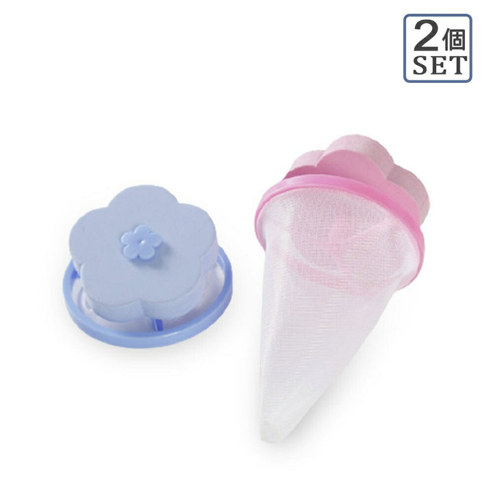 インテリア雑貨 その他 | ペット毛取り洗濯グッズ 花形2色セット（ピンク・ブルー）