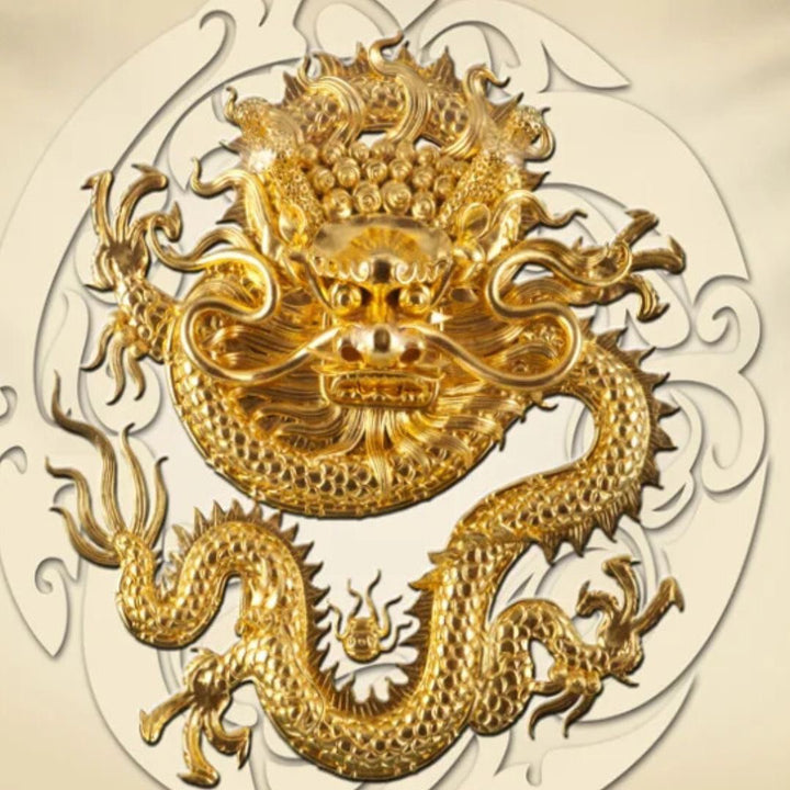 金運 開運 グッズ | 金龍タペストリー 黄金唐草模様 100×150cm