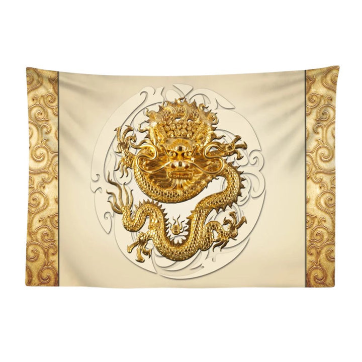 金運 開運 グッズ | 金龍タペストリー 黄金唐草模様 100×150cm