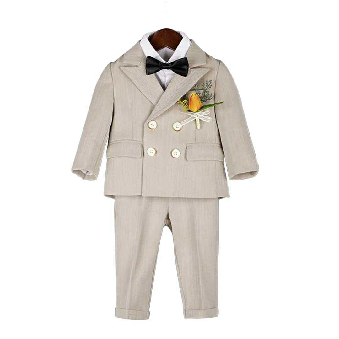 男性ファッション その他 | ベージュ子供スーツ6点セット - 入学・卒業式向け