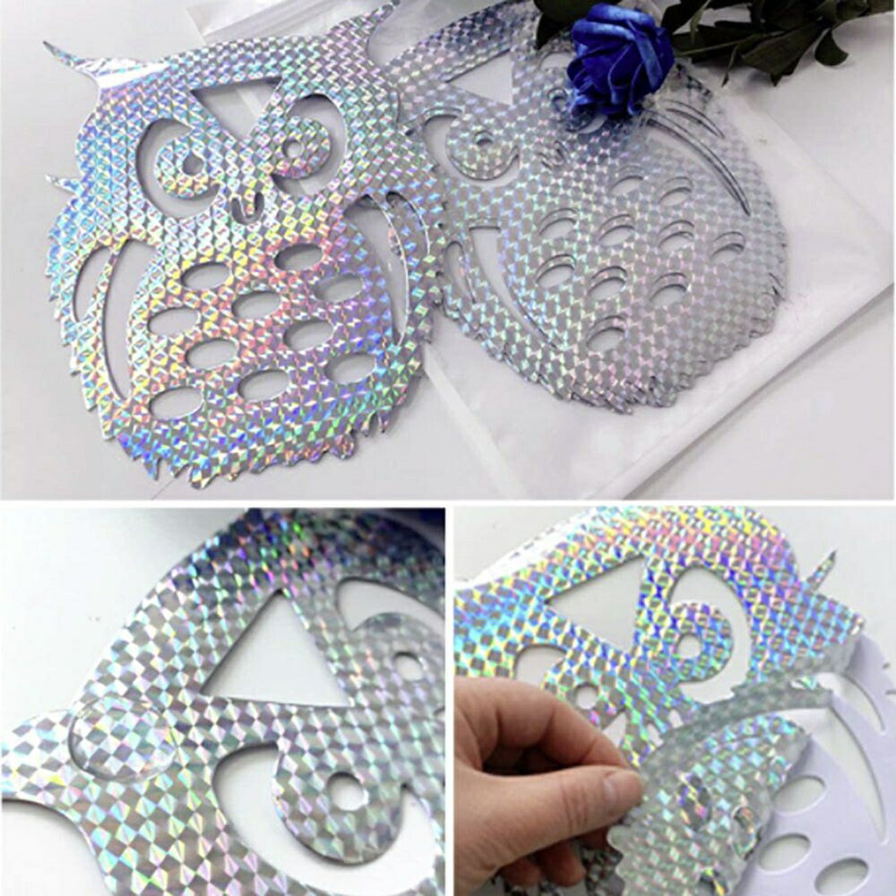 虫よけ 鳥よけ | ミニフクロウ反射板セット 10枚 鳥害予防用