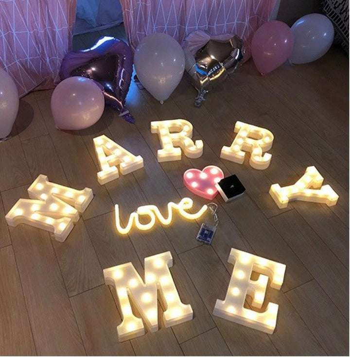 インテリア照明 | 特大アルファベットマーキーライト6点セット - インテリア・パーティー用