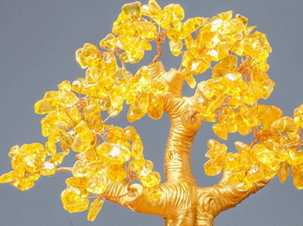 風水 インテリア | 黄金木シトリン風水置物 - 金運・財運アップパワーストーン