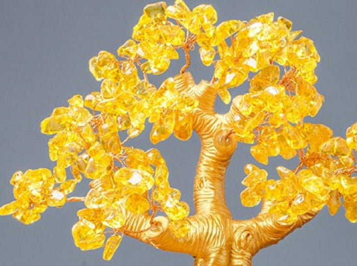 風水 インテリア | 黄金木シトリン風水置物 - 金運・財運アップパワーストーン