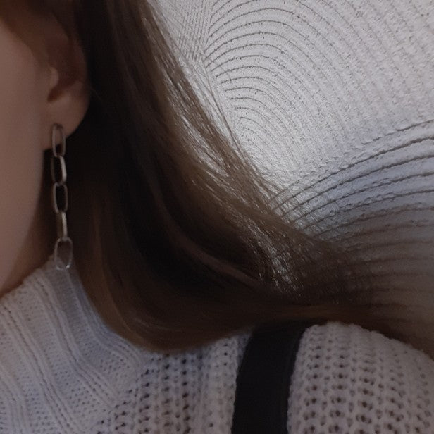 ピアス イヤーカフ | シルバーチェーンピアス ユニセックス モード系