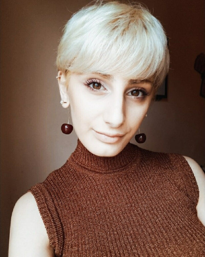 ピアス イヤーカフ | ボルドーレッドチェリーピアス 2個セット - ユニセックス