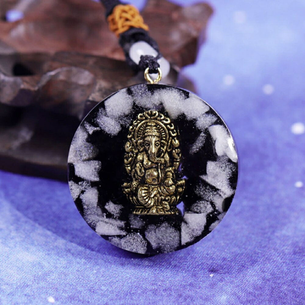 ネックレス | 光るガネーシャ象モチーフ開運ネックレス