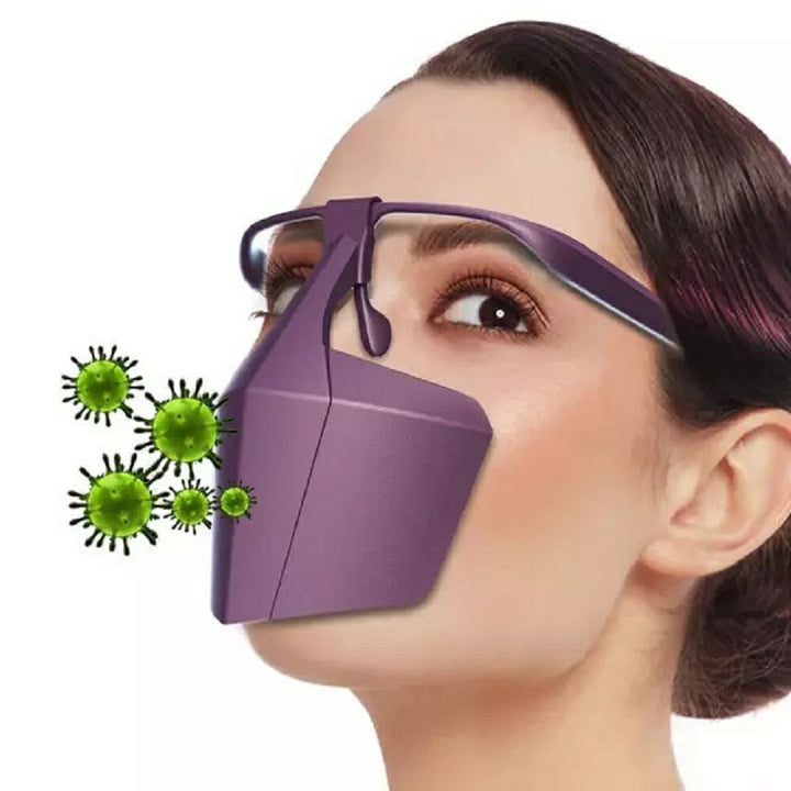 マスク | 青色or黒色 耳が痛くならないフェイスシールド マスク