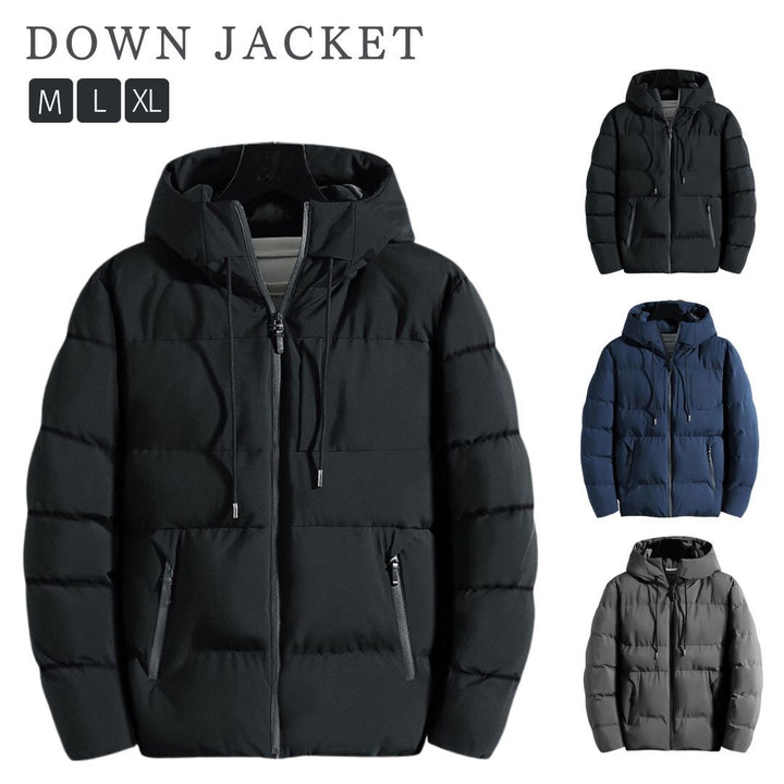 アウタージャケット 男性 | メンズ ビジネスダウンコート 厚手 防寒 秋冬用