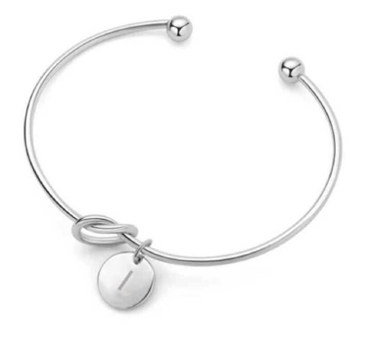 ブレスレット | シルバー イニシャル ノットバングル