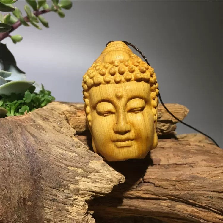 金運 開運 グッズ | 仏魔如来 柘植木彫りペンダントお守り