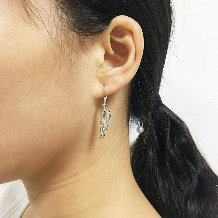 ピアス イヤーカフ | 火炎デザイン ピアス ２個セット - 韓国ファッション風 ヴィンテージ調