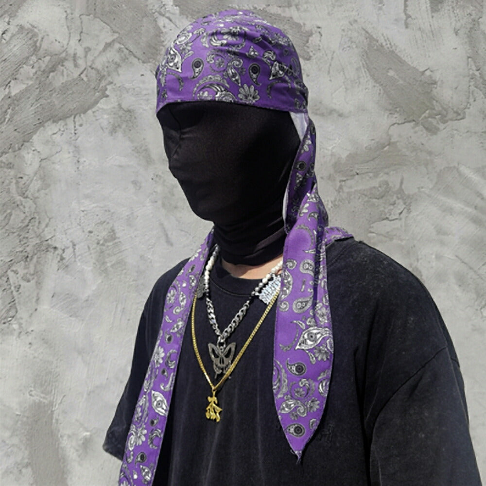 男性ファッション その他 | ペイズリー柄 メンズ キャップ - ブラック/パープル