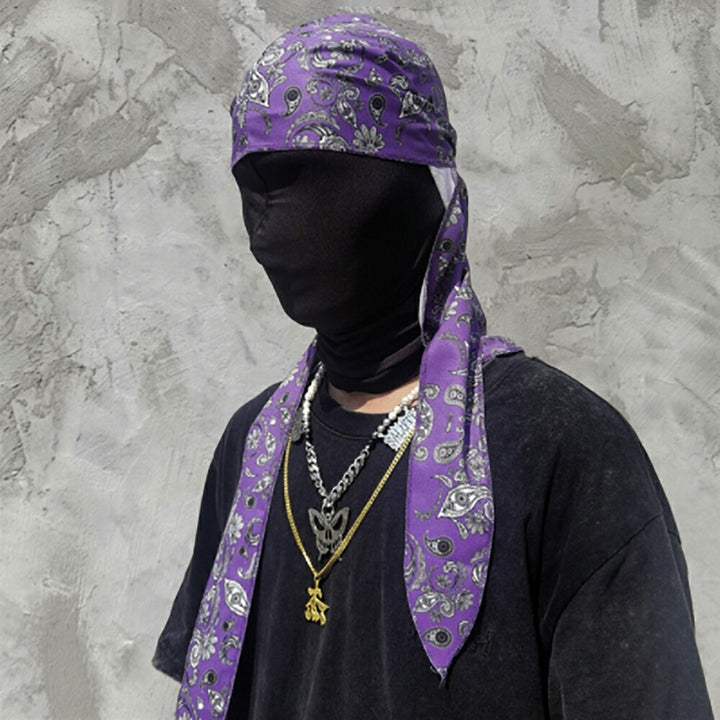 男性ファッション その他 | ペイズリー柄 メンズ キャップ - ブラック/パープル