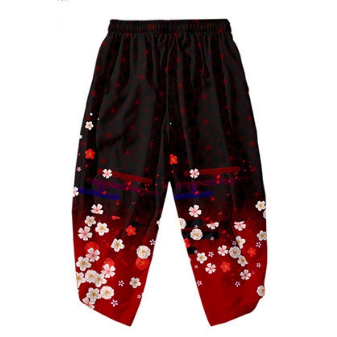 ボトムス 男性 | 桜花吹雪和柄パンツ メンズ・レディース兼用