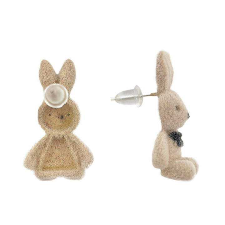 ピアス イヤーカフ | ウサギデザイン 両耳用アクセサリー 幸運のシンプルジュエリー