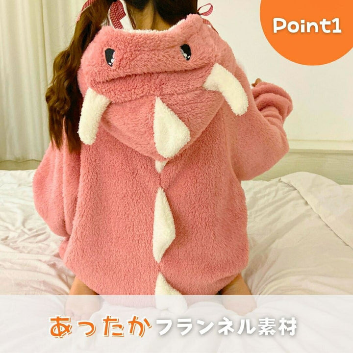 インテリア雑貨 その他 | 恐竜デザインもこもこ着ぐるみパジャマ（レディース・全3色）