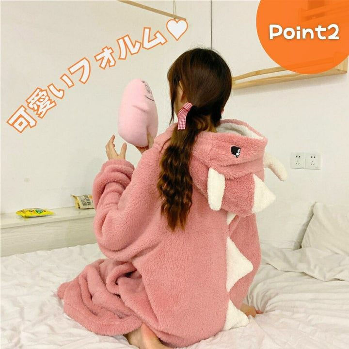 インテリア雑貨 その他 | 恐竜デザインもこもこ着ぐるみパジャマ（レディース・全3色）