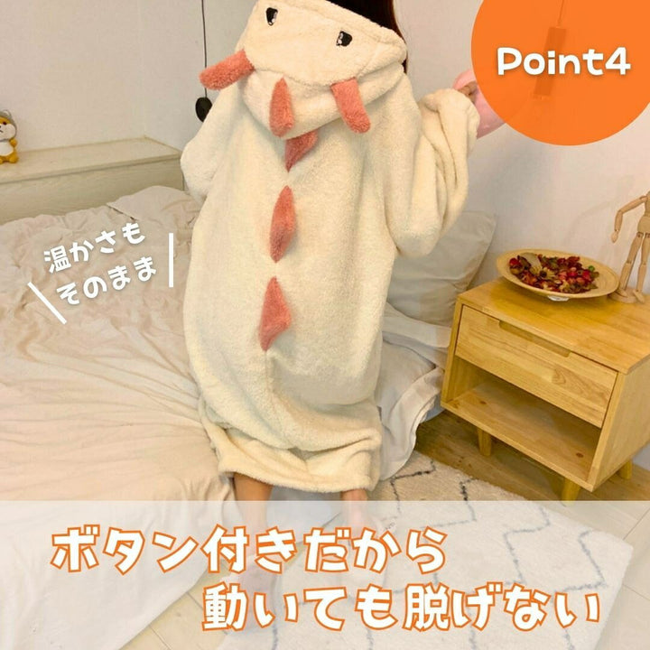 インテリア雑貨 その他 | 恐竜デザインもこもこ着ぐるみパジャマ（レディース・全3色）