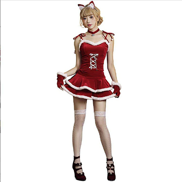 仮装 | クリスマス用 猫耳サンタコスプレ 衣類