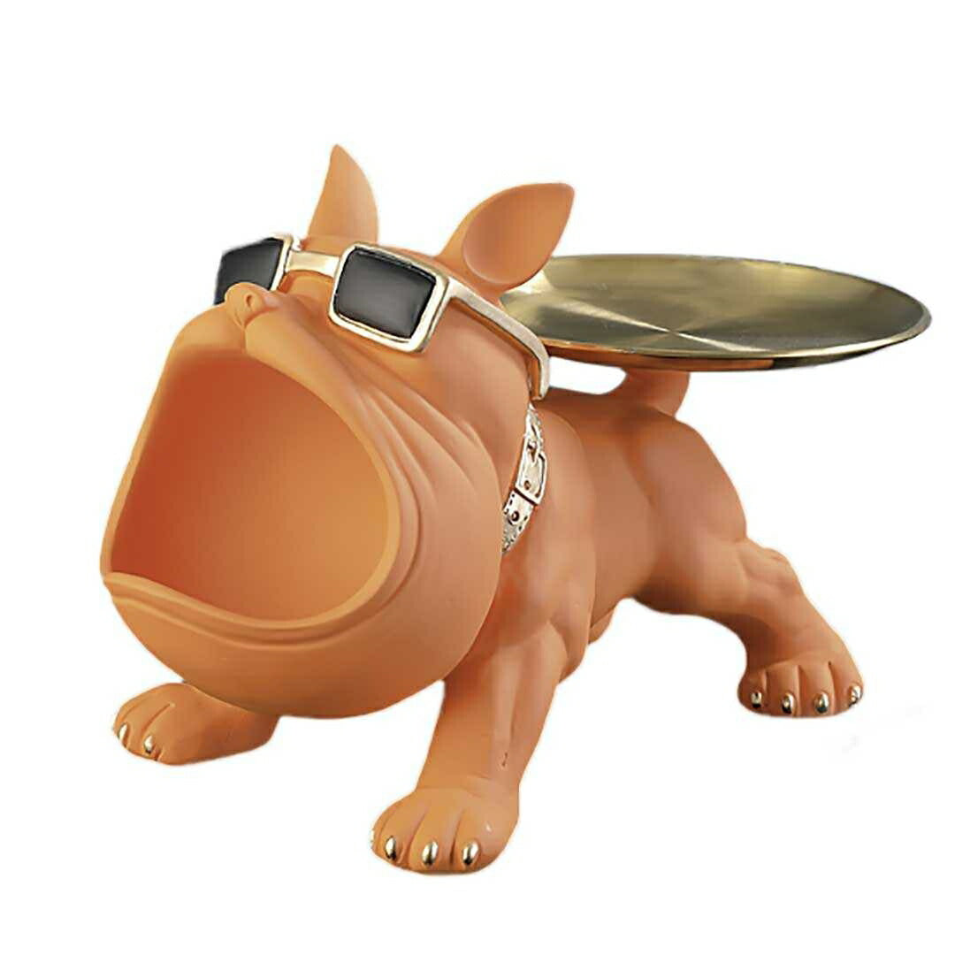 インテリア オブジェ | ブルドッグ尻尾お皿 小物入れ - 4カラー シンプルインテリア