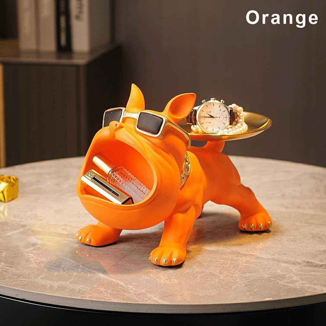 インテリア オブジェ | ブルドッグ尻尾お皿 小物入れ - 4カラー シンプルインテリア