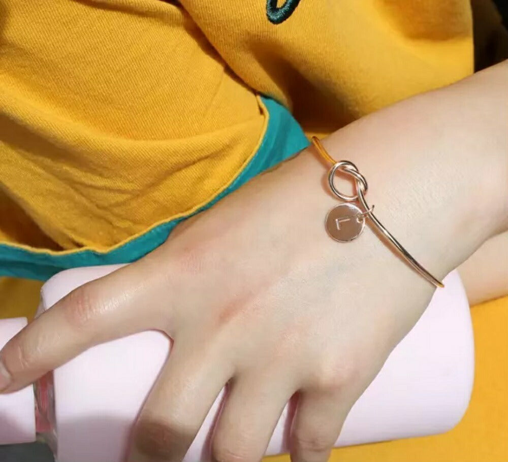 ブレスレット | シルバー イニシャルブレスレット フリーサイズ