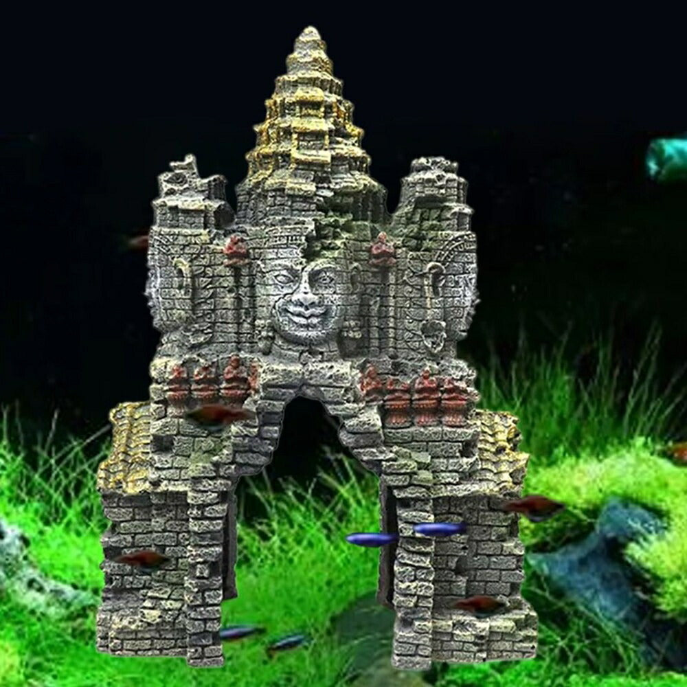 ペットグッズ | アステカ遺跡風アクアリウムオブジェ
