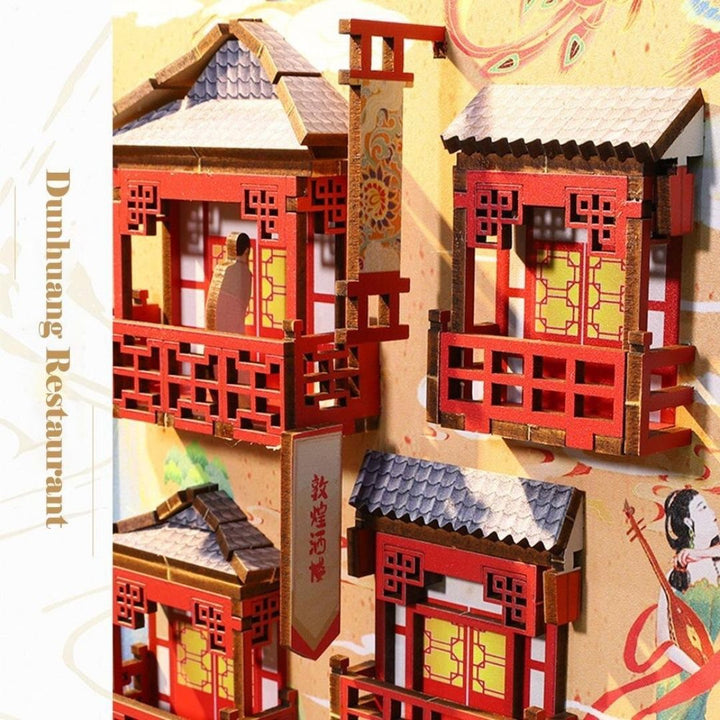 玩具 その他 | 中華街風ミニチュアドールハウスキット（LEDライト付き）