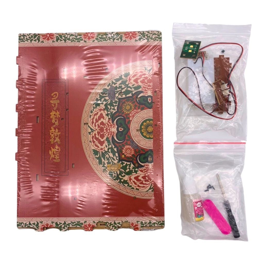 玩具 その他 | 中華街風ミニチュアドールハウスキット（LEDライト付き）