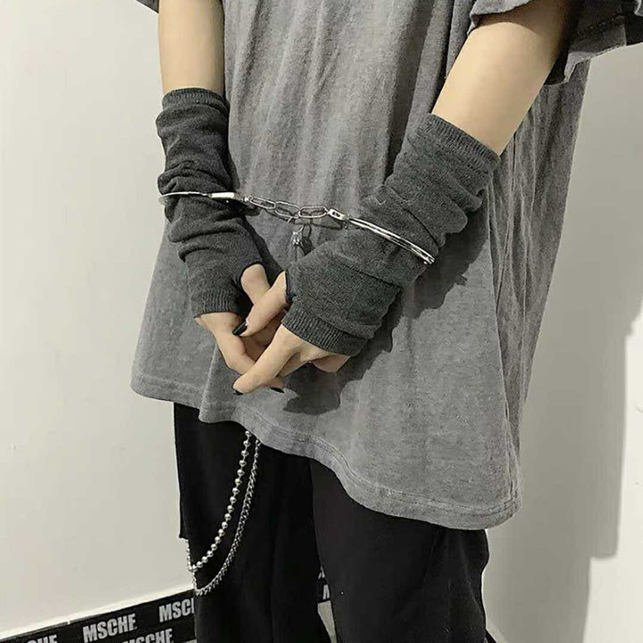 小物 その他 | グレー親指出しアームウォーマー | 防寒・UVカット・吸水速乾