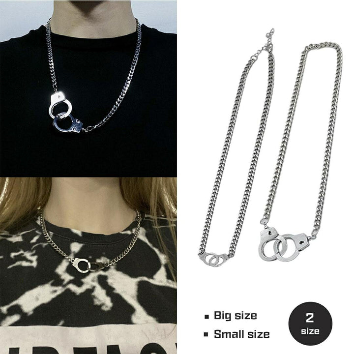 ネックレス | ユニセックス・ハンドカフス風ネックレス【ストリートファッション】